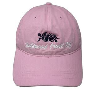 JHATS Baseball Cap Pink One Size Wildwood Crest NJ Sea Turtle Embroidered Hat